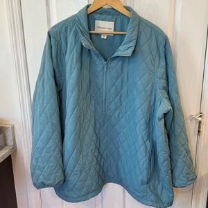 EUC Classic Blue Quilted Pullover from Coldwater Creek